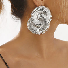 textured dome earrings with spiral illusion - AURAR