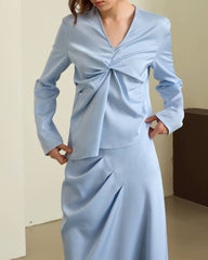 V-neck twisted blouse - Mutri