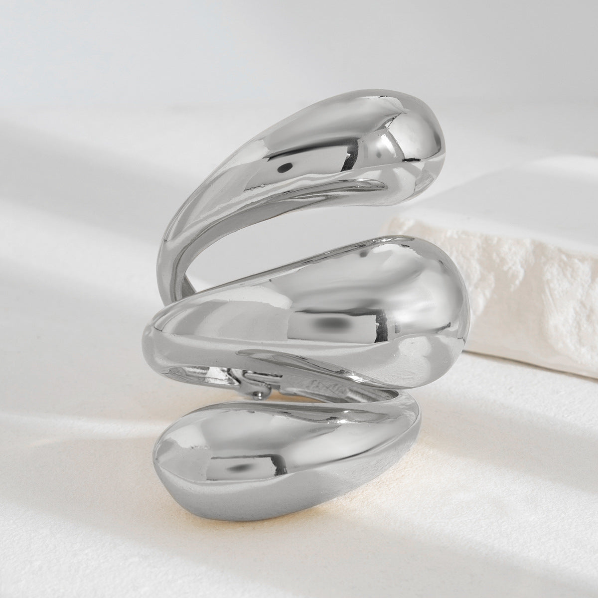 sculpted gold cuff bracelet with oversized molten drops – LUMIA