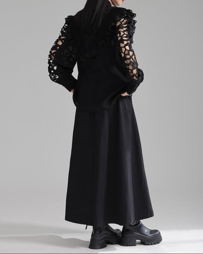 Long-sleeve blouse with lace detailing - Vursi