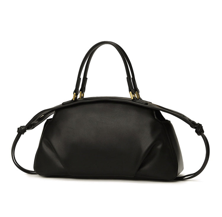 structured satchel bag in ivory cream – ELARA