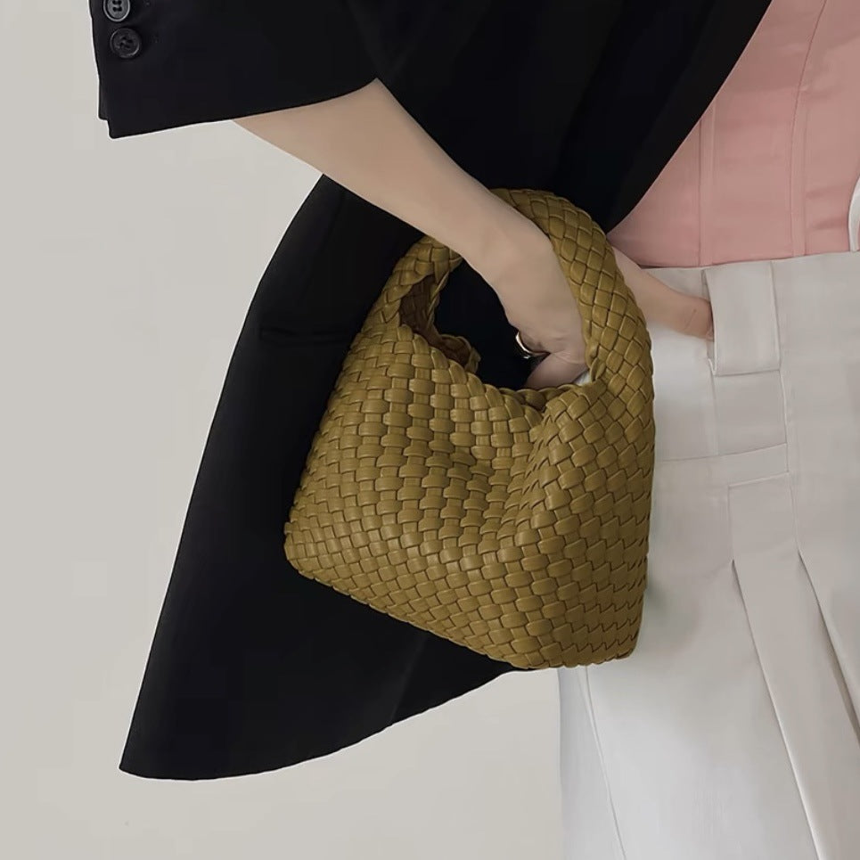 woven handbag set with detachable pouch - Wirfu