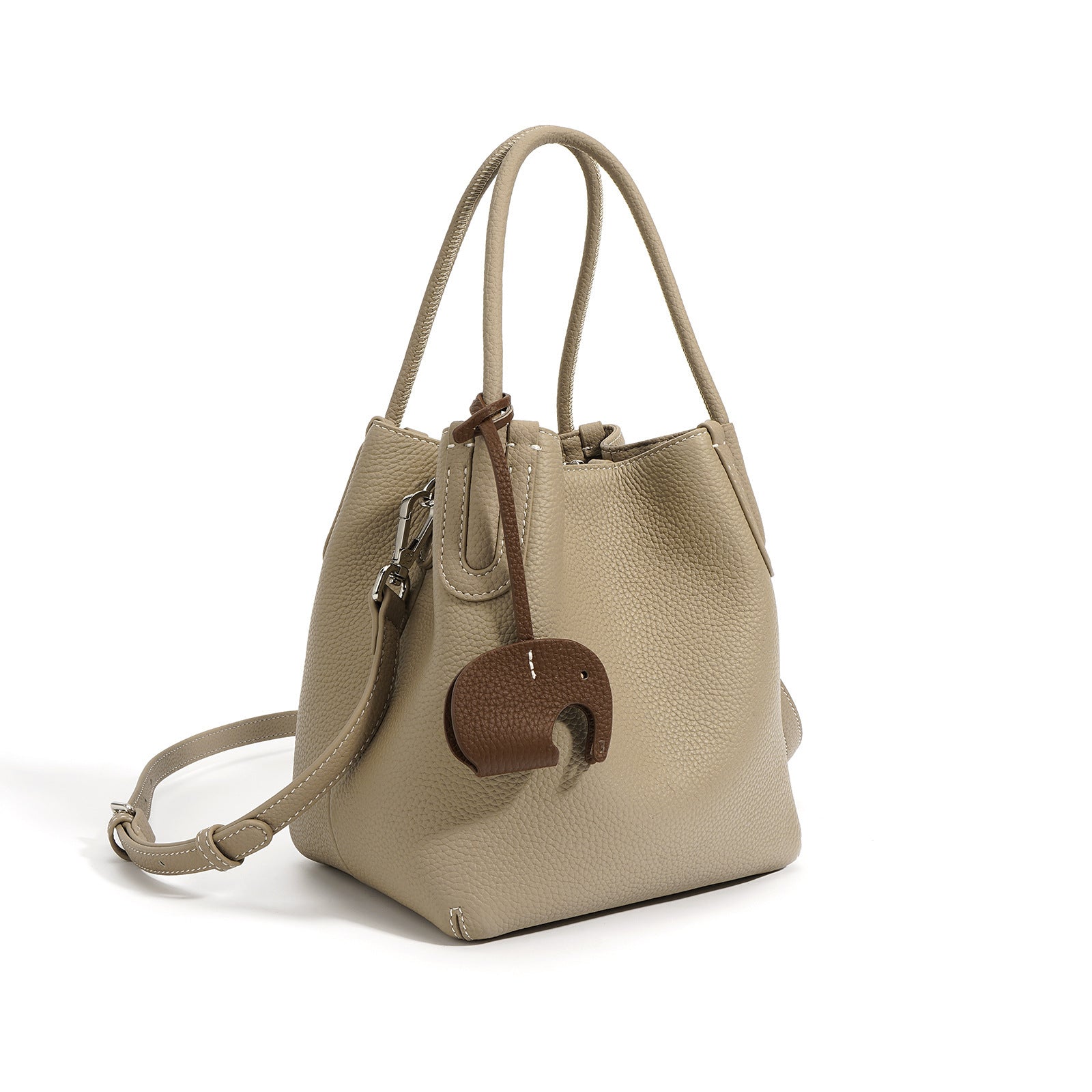 mini bucket bag with elephant charm – TERRA