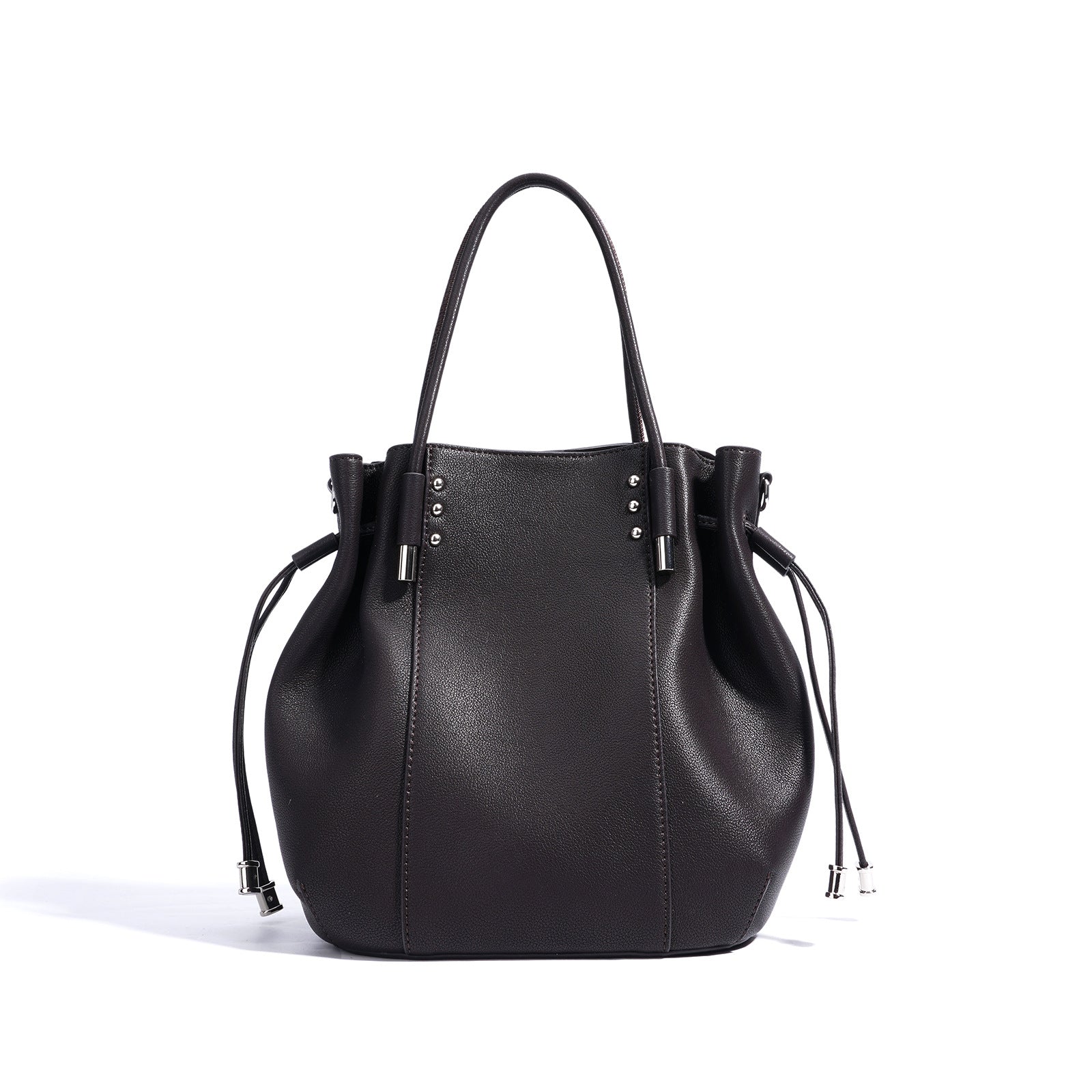 bucket tote bag with metallic drawstring tips – MINTA