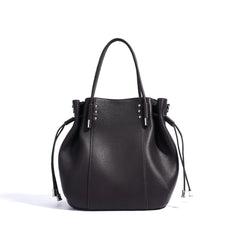 bucket tote bag with metallic drawstring tips – MINTA