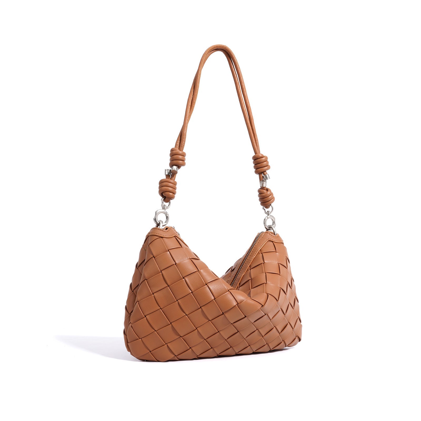 woven hobo bag with knotted handle - AZRAD