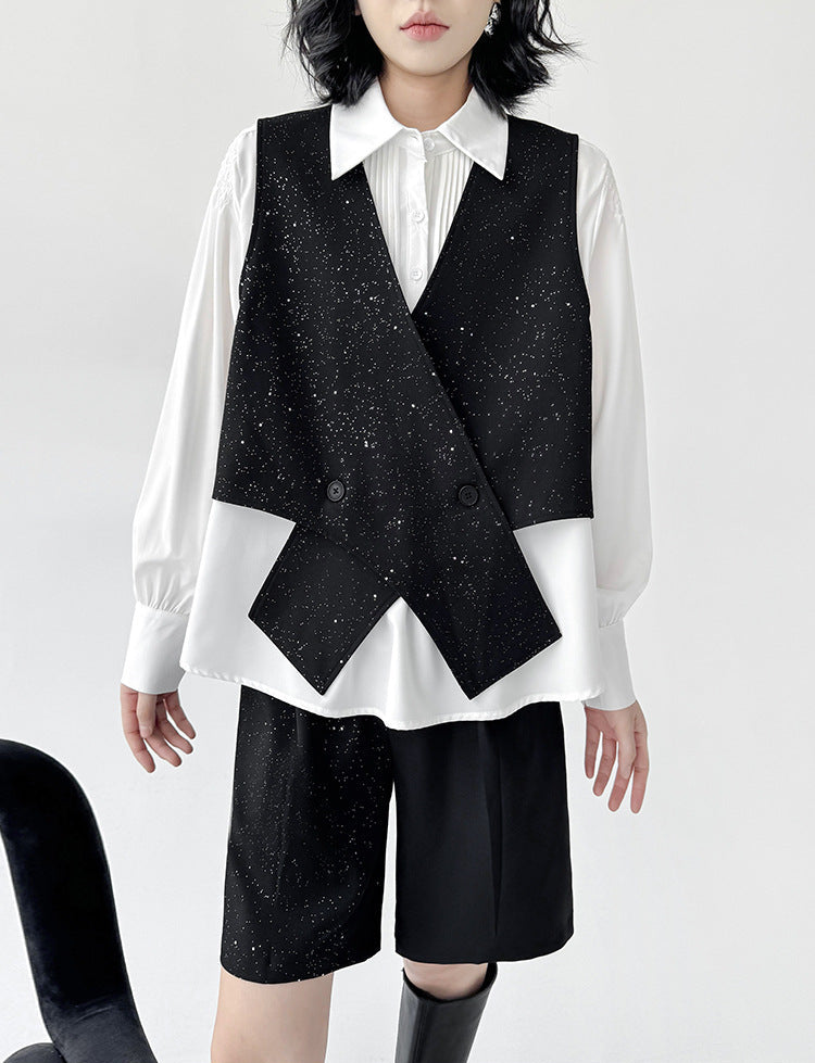 Black and white set with button detail - Linky