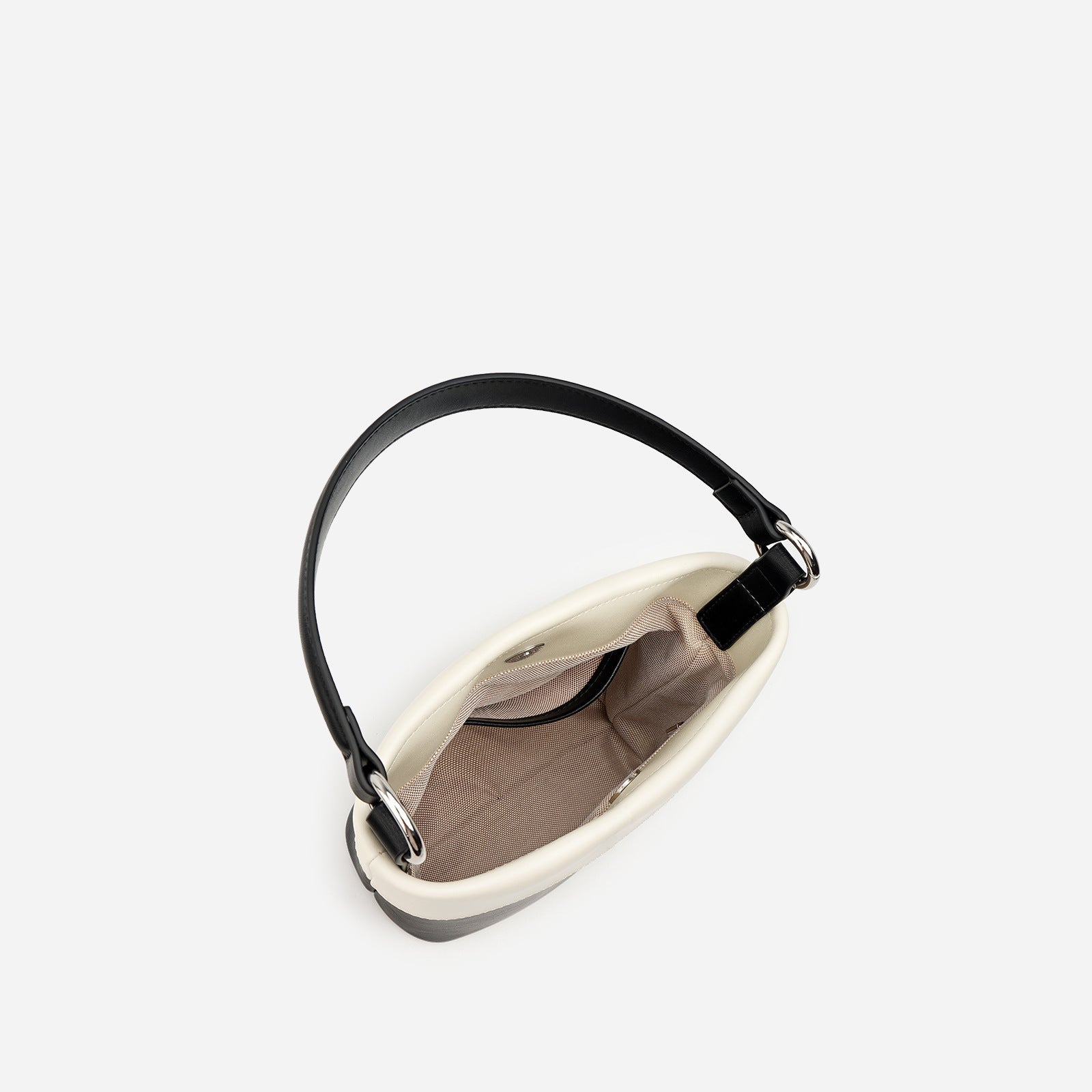 two-tone bucket bag with contrast cuff - VESRA