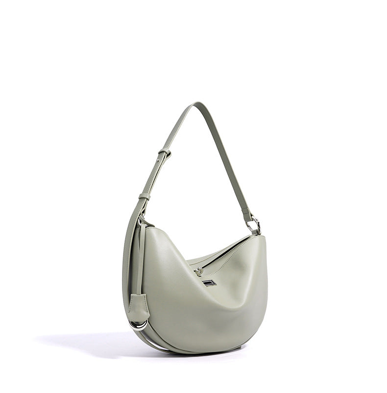 crescent moon shoulder bag with curved silhouette - STELZA