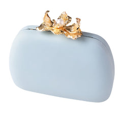 Velvet Box Clutch with Gold Orchid Clasp – LUNIE