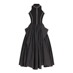 halter neck midi dress with voluminous skirt – Aislign