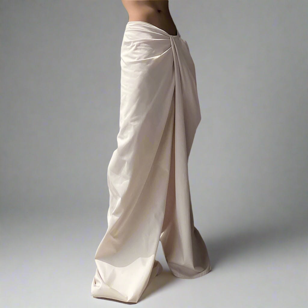 Wide-leg trousers with knot waist detailing - Aprino