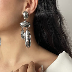 sculpted drop hammered earrings – AURORA