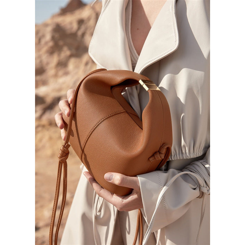 sculpted mini crossbody in pebble taupe – NORWA