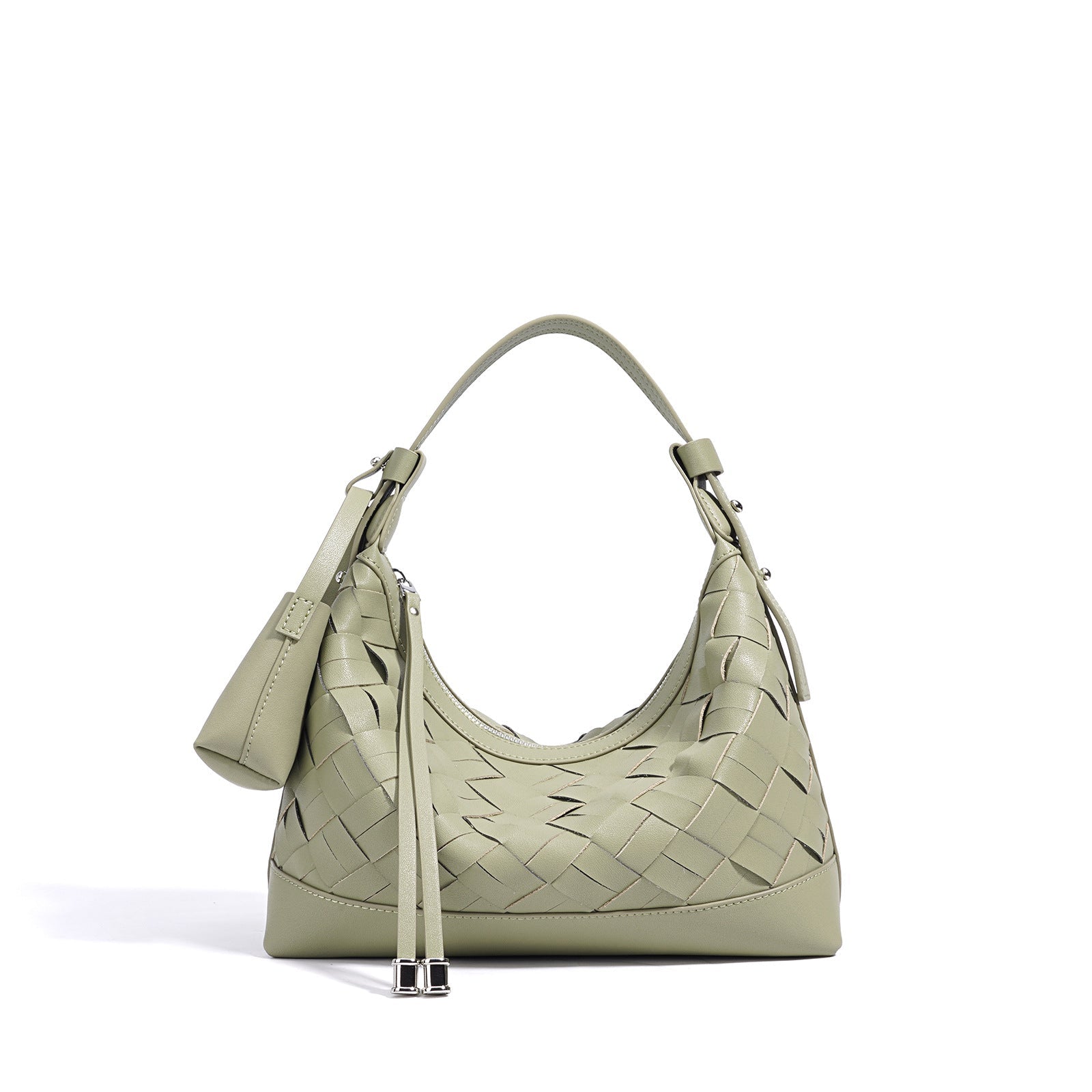 woven crescent hobo bag with top handle – IVYV