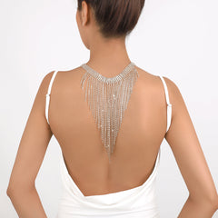 cascading rhinestone statement necklace – SERENA