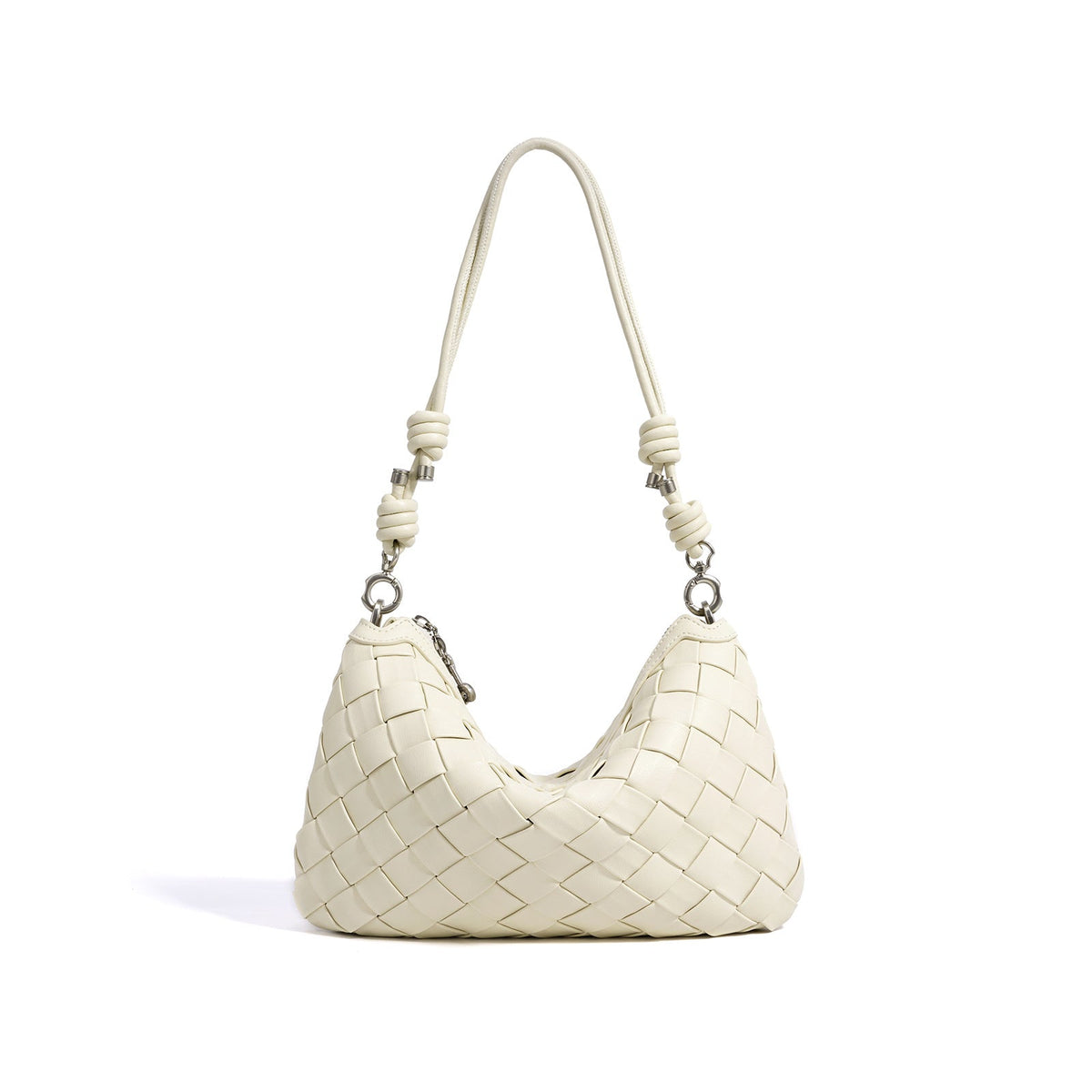 woven hobo bag with knotted handle - AZRAD