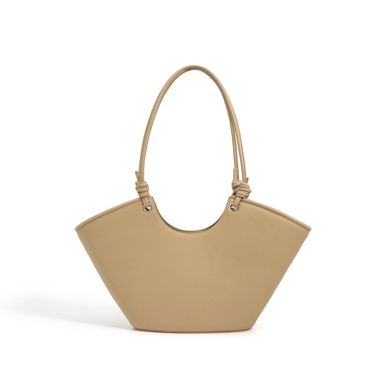 textured trapeze shoulder bag with knot straps - MAXA