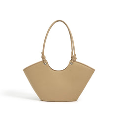 textured trapeze shoulder bag with knot straps - MAXA