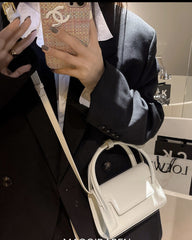 structured mini handbag with curved handles - AURPA
