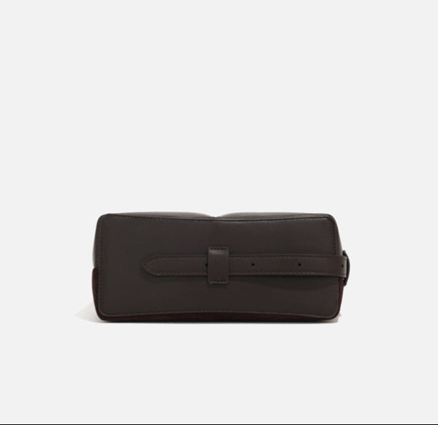 suede crescent bag with leather strap – SIENA