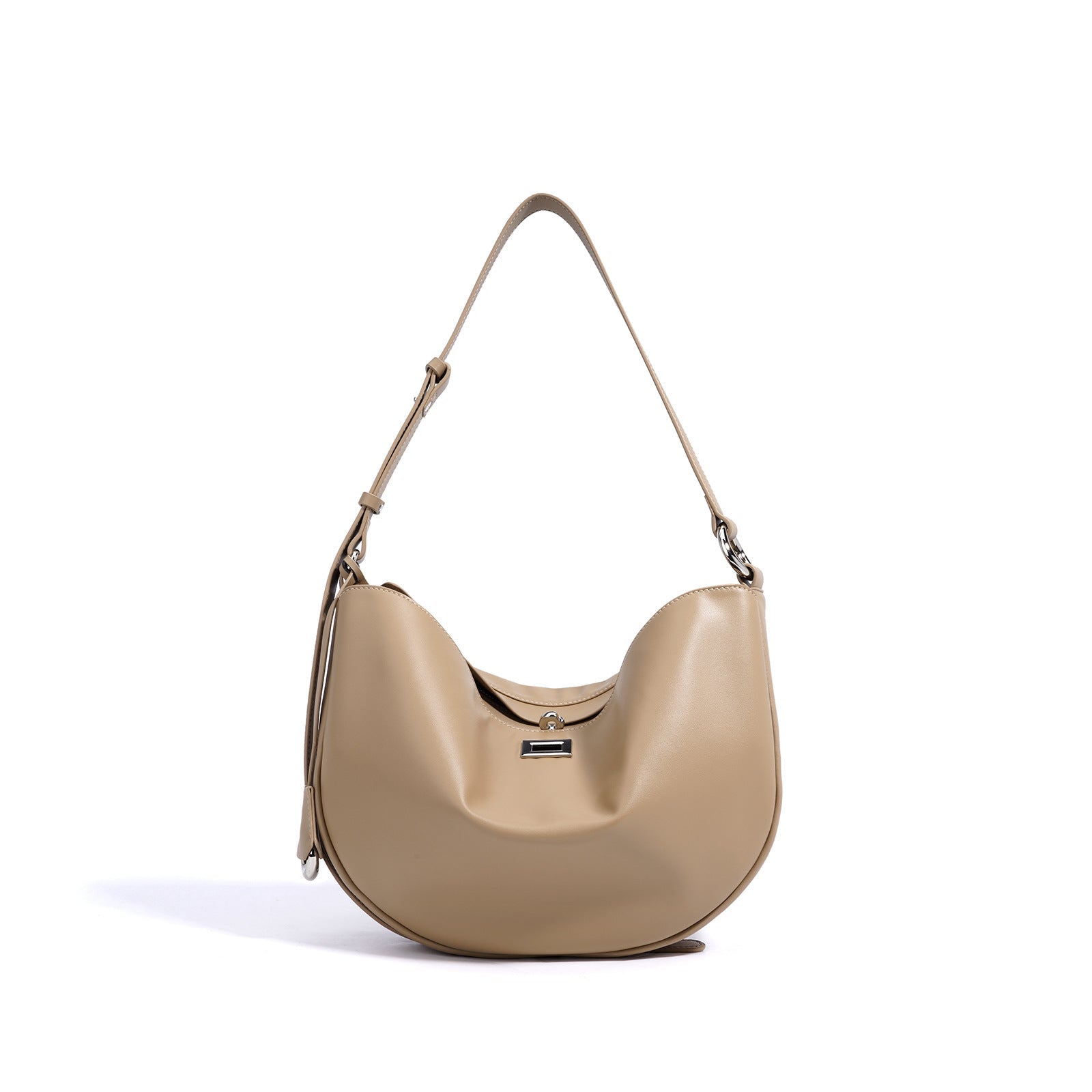 crescent moon shoulder bag with curved silhouette - STELZA