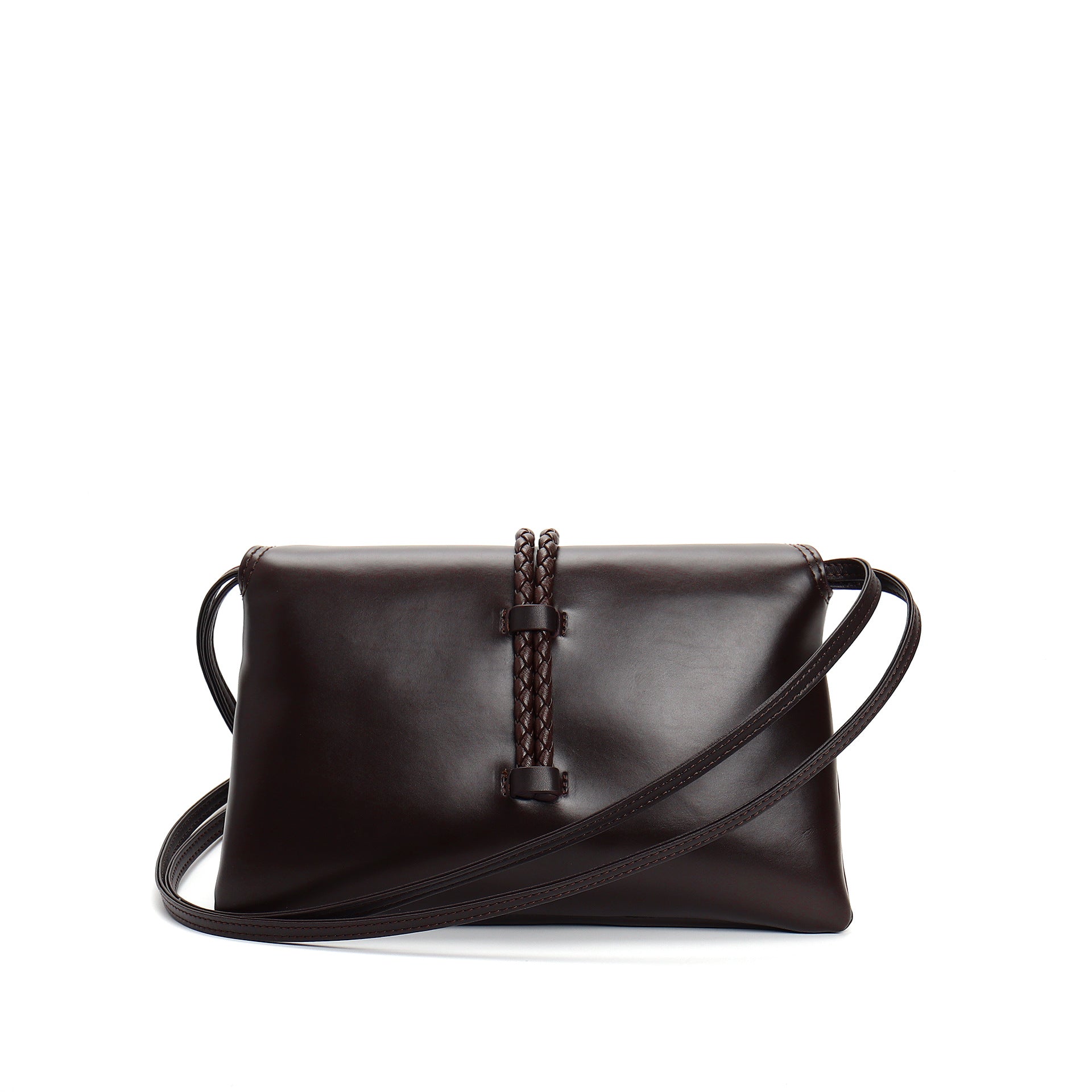 woven crossbody bag with knotted strap detail - SOLEQA