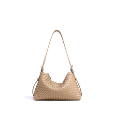 woven crescent shoulder bag with long strap – IVX