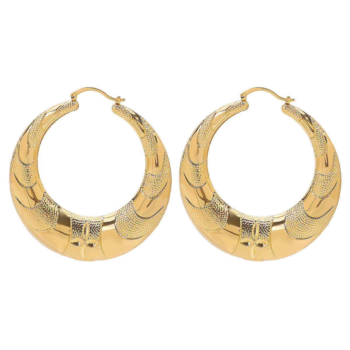 textured crescent hoop earrings – LAYLA