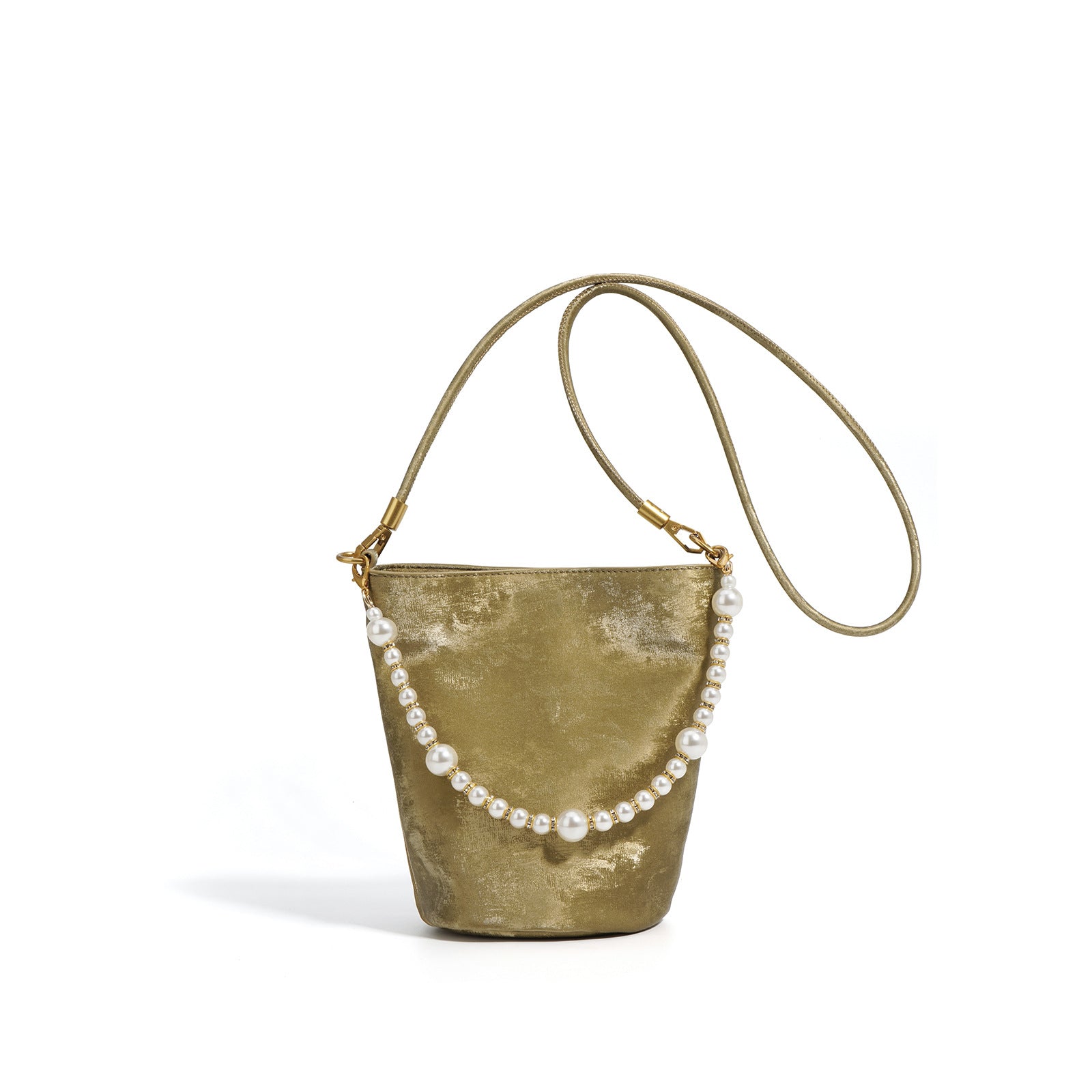 bucket mini bag with pearl strap detail - AIRAV