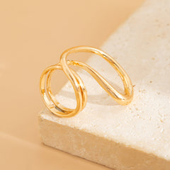 Open spiral ring with fluid wave shape – Lerwa