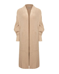 Open-front knit jacket with ribbed cuffs – Artwa