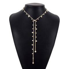 rhinestone drop Y-necklace – CELESTE