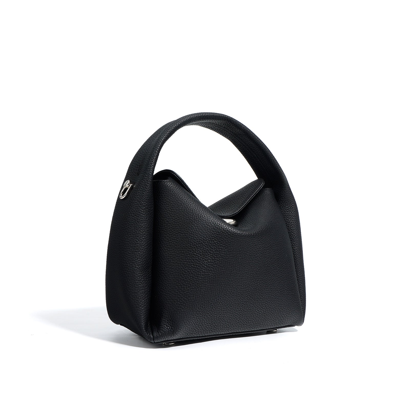 structured mini tote with folded top handle - FAYLE