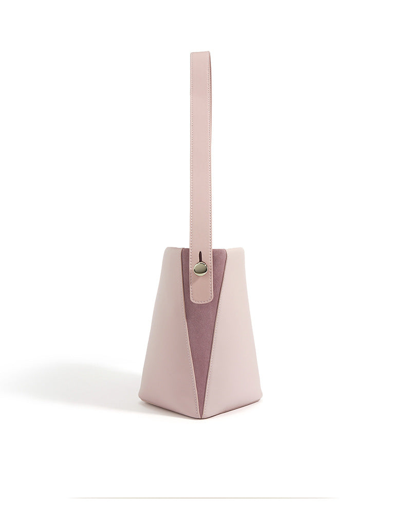 structured bucket bag with curved top handle - LANIA