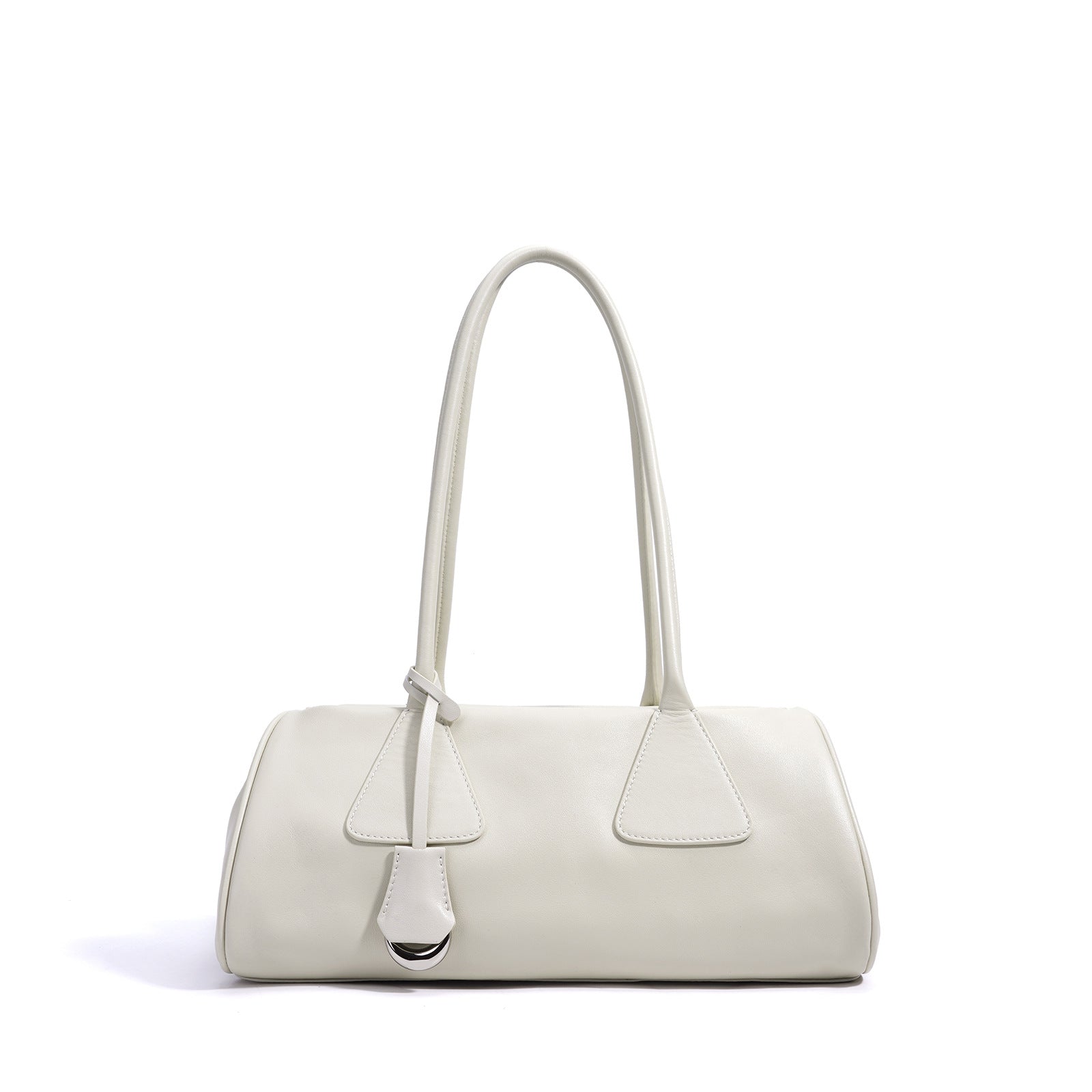 structured barrel shoulder bag in camel – LYRA