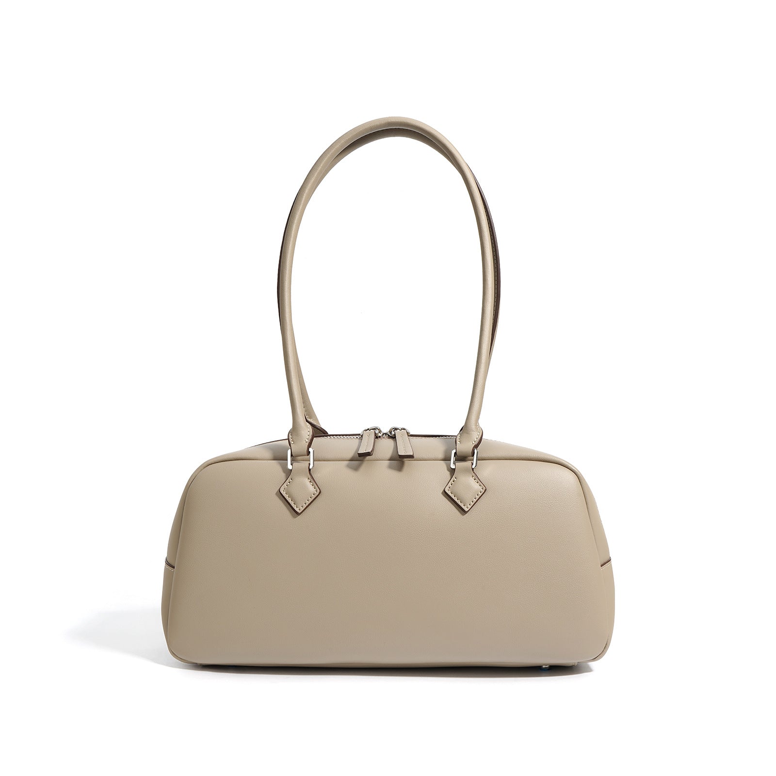 structured double-handle baguette bag – SAGE