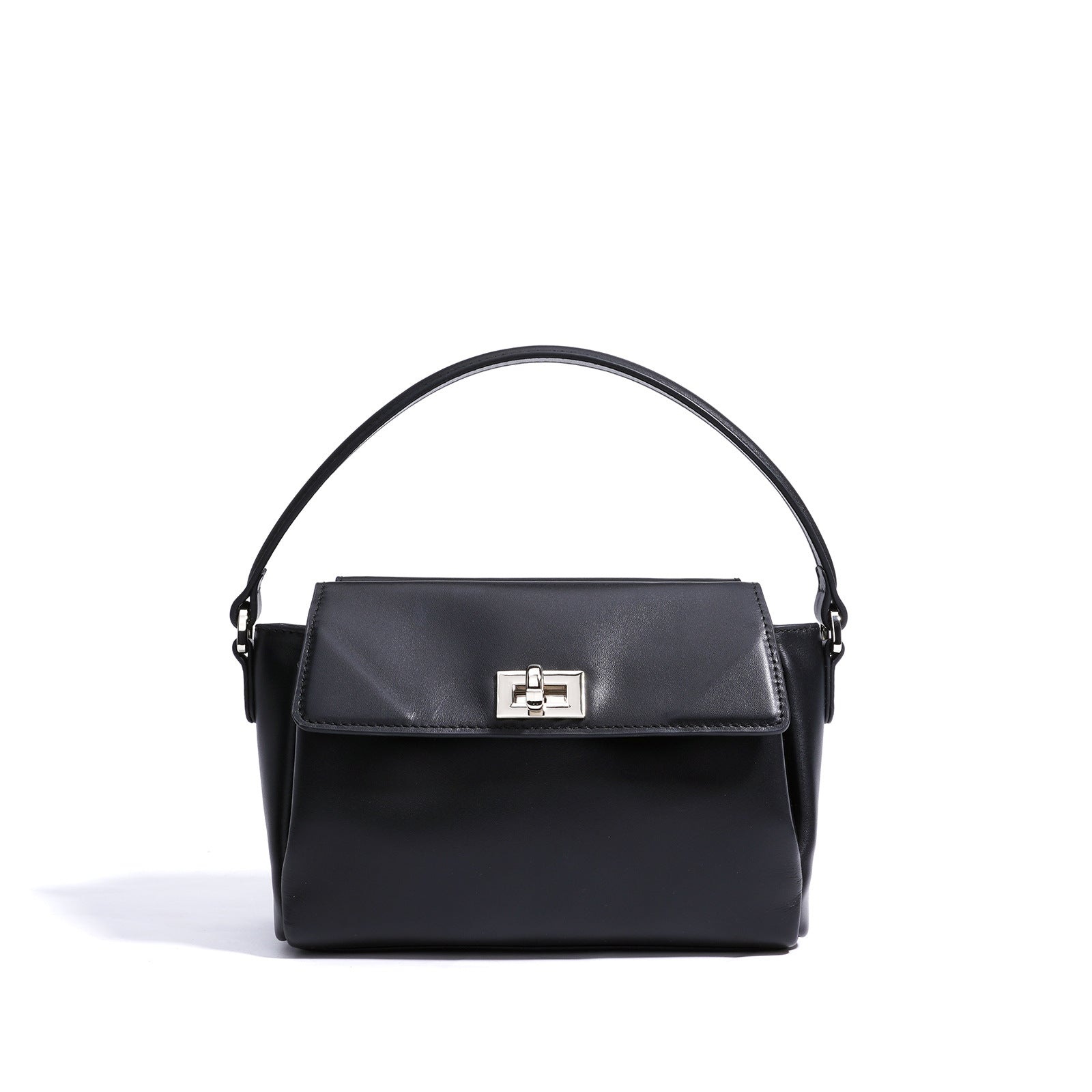 top-handle bag with silver clasp – MINT