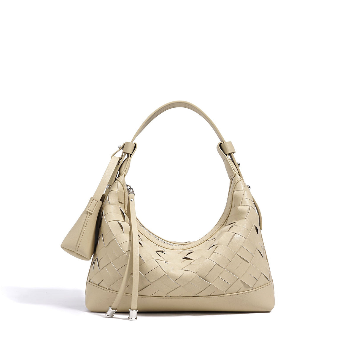 woven crescent hobo bag with top handle – IVYV