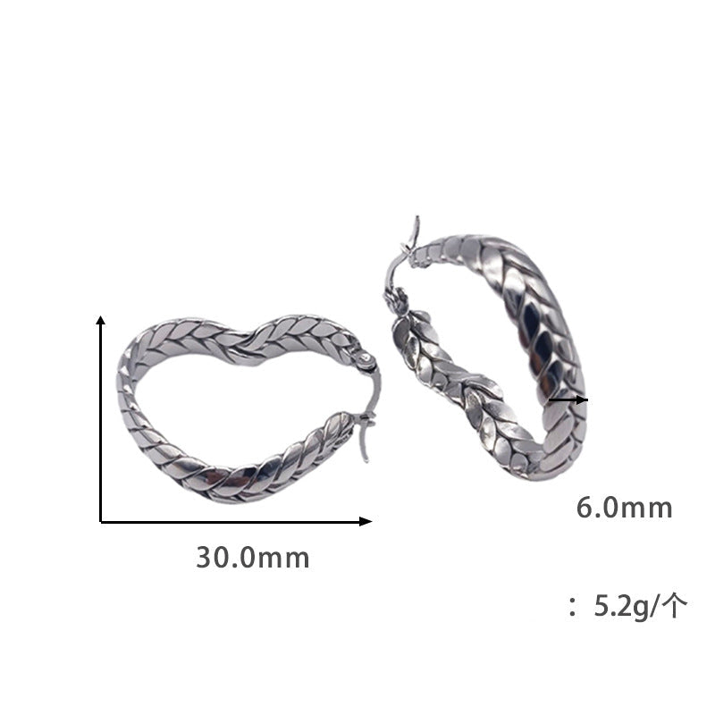 braided gold hoop earrings - SENIA