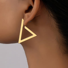 Geometric Triangle Drop Earrings – Aujdu