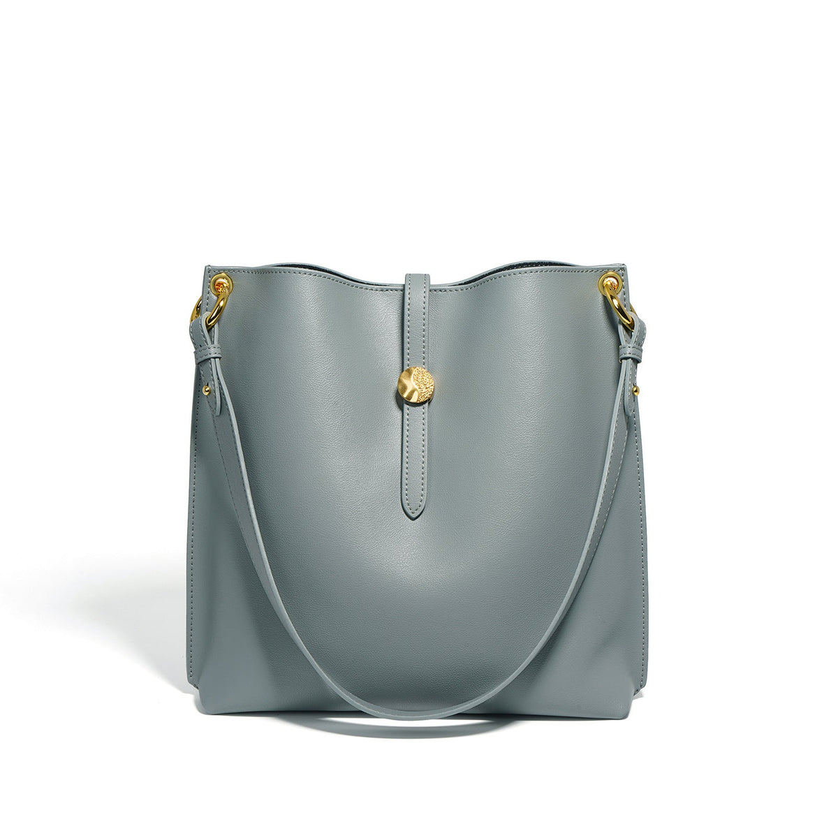 caramel shoulder bag with gold hardware – VERA