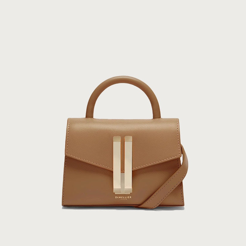 mini top-handle bag with gold bar clasp – CELENE