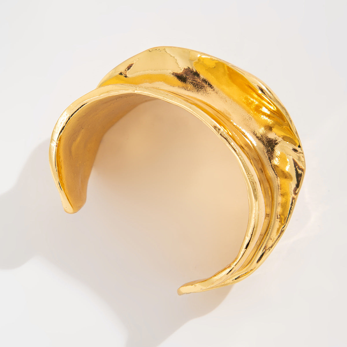 sculpted molten cuff bracelet with abstract swirl edges – AIRYA