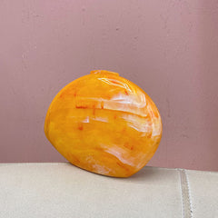 Marbled circular clutch with metallic accents - Nikru