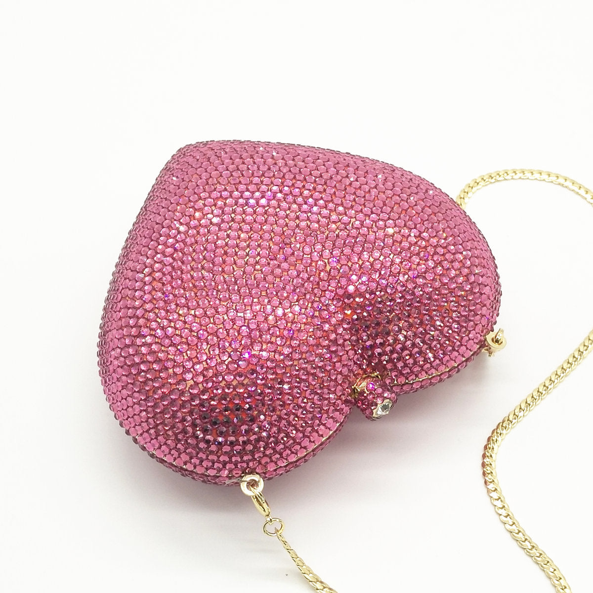 crystal heart-shaped evening clutch - Tawfiqa