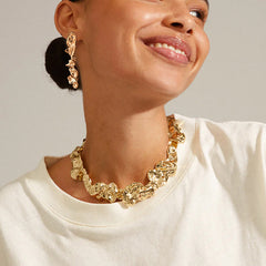 molten textured jewelry set with sculpted edges – ASTRA
