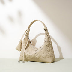 woven crescent hobo bag with top handle – IVYV