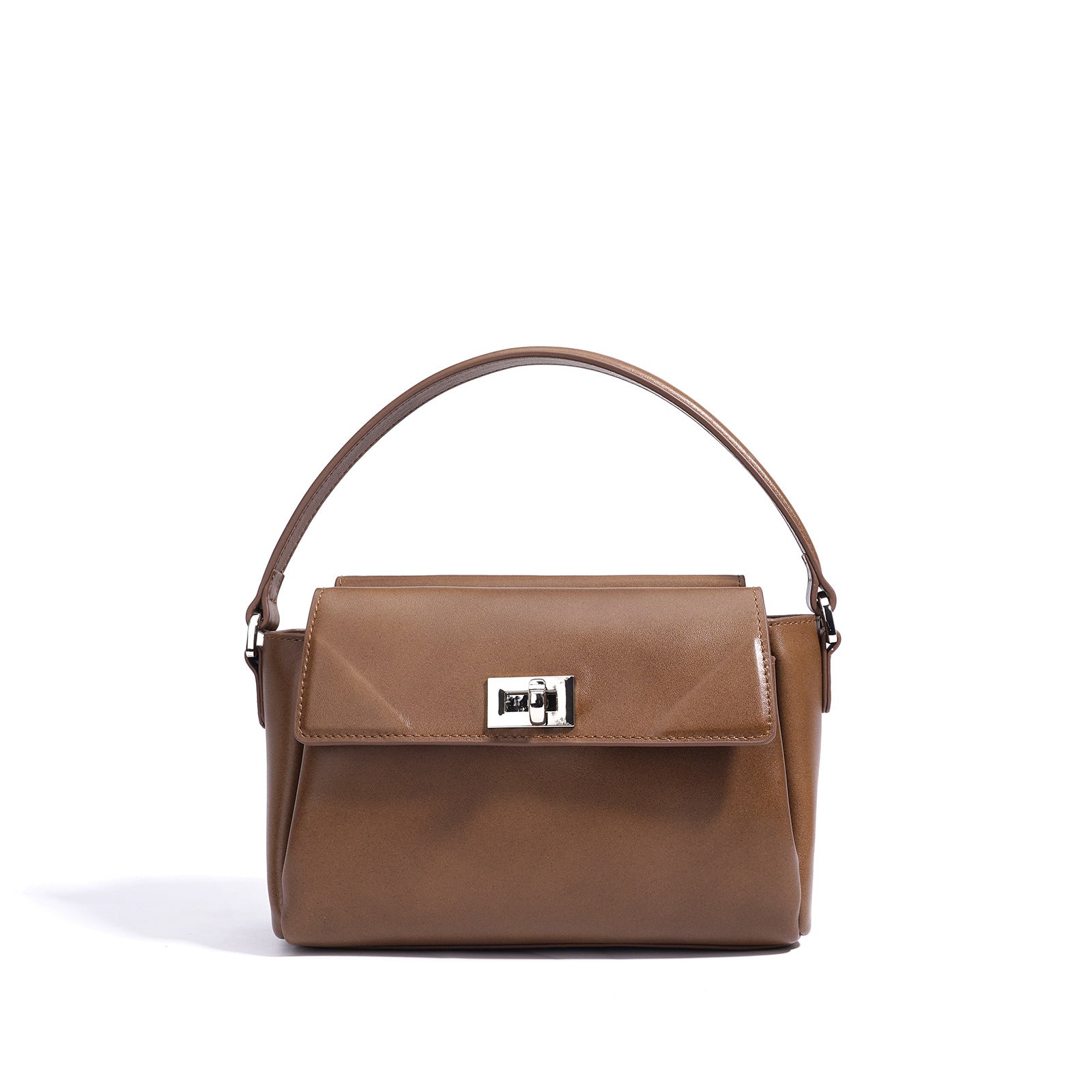 top-handle bag with silver clasp – MINT