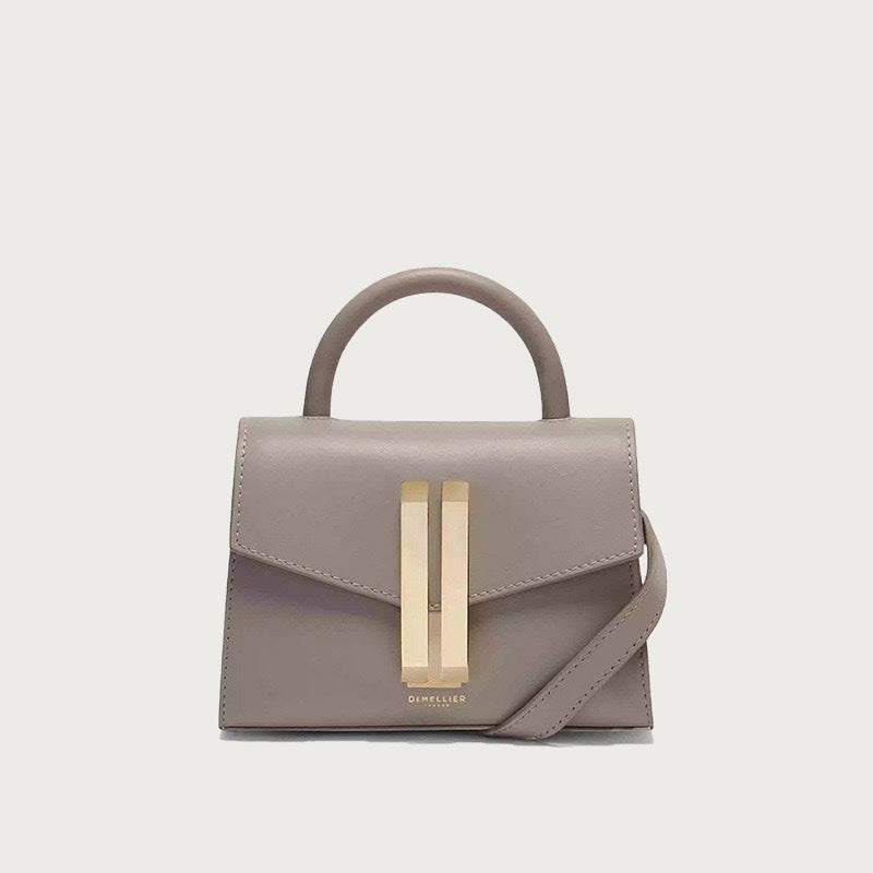 mini top-handle bag with gold bar clasp – CELENE